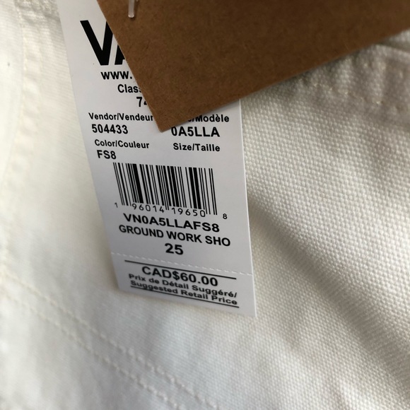 NWT Vans Ground Work Shorts - Picture 4 of 16